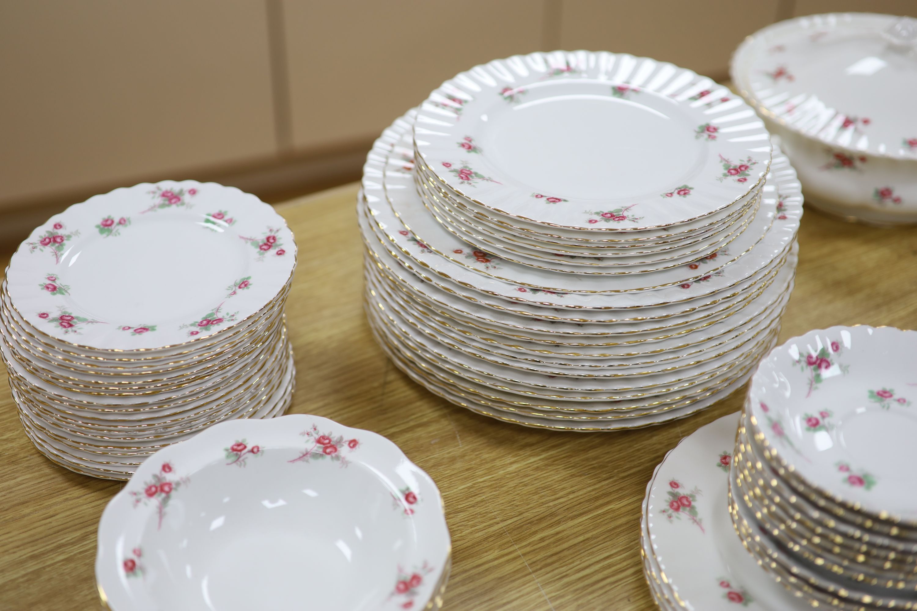 A Richmond bone china dinner and tea service, Rose Tyme pattern